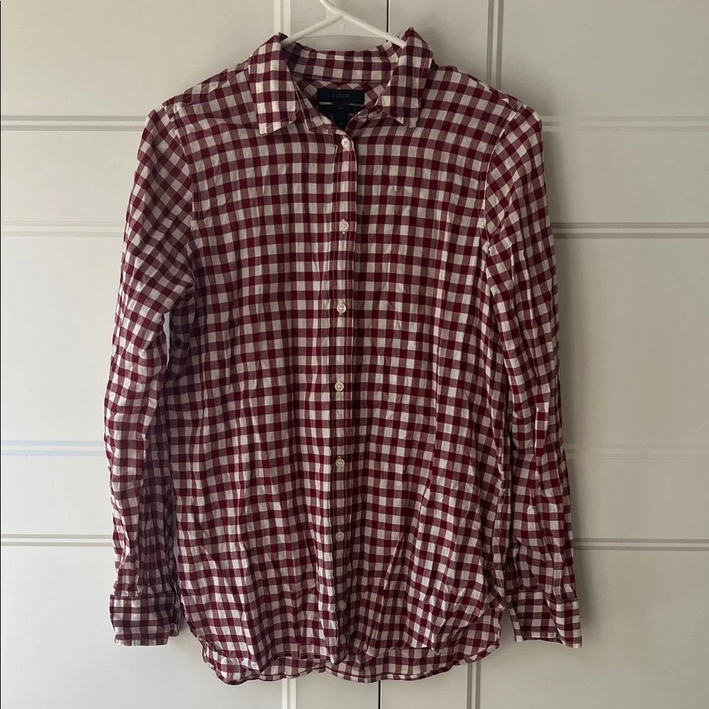 J. Crew Classic-fit boy shirt in crinkle gingham